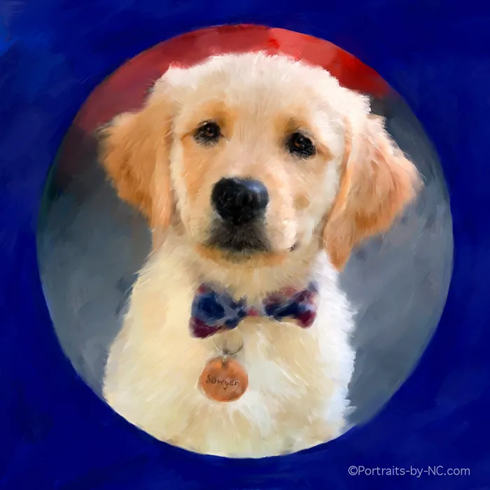 Portraits by NC Earrings Pet Portrait Collage Golden Retriever Portrait Digital Portrait