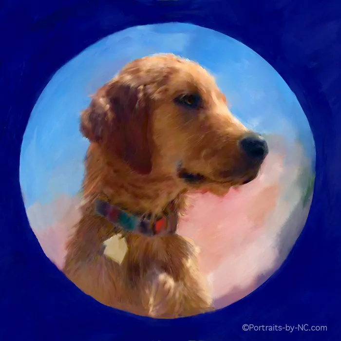 Portraits by NC Earrings Pet Portrait Collage Golden Retriever Portrait Digital Portrait