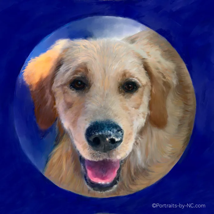 Portraits by NC Earrings Pet Portrait Collage Golden Retriever Portrait Digital Portrait