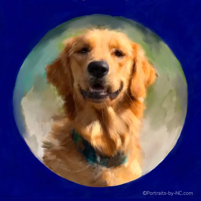 Portraits by NC Earrings Pet Portrait Collage Golden Retriever Portrait Digital Portrait