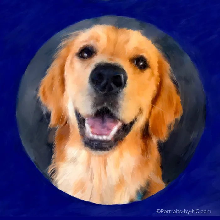 Portraits by NC Earrings Pet Portrait Collage Golden Retriever Portrait Digital Portrait