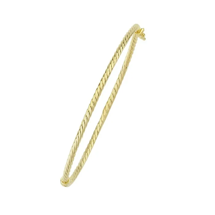 Alexis Jae Bracelets 14K Gold Twist Bangle Bracelet