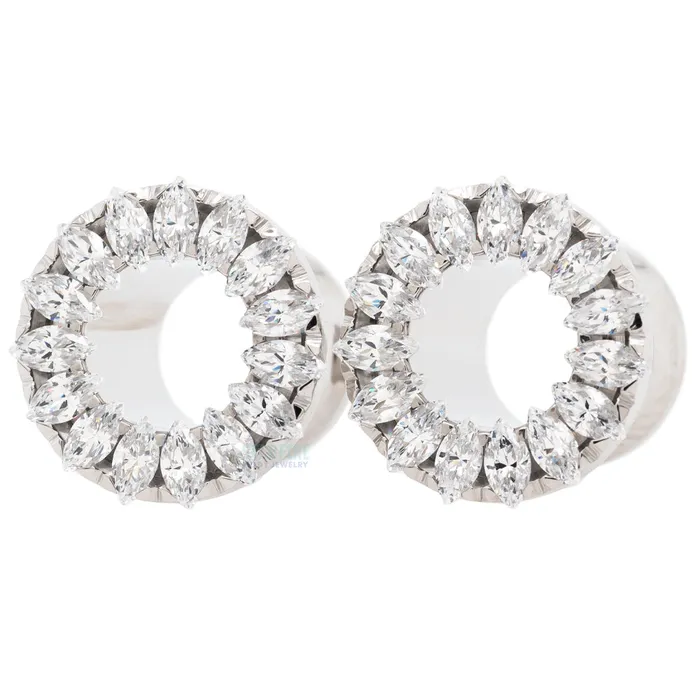 Anatometal Rings Marquise Eyelets with BrilliantCut Gems Brown