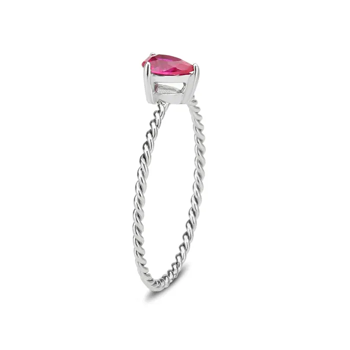 CJ3863 Wholesale Womens Stainless Steel AAA Grade CZ Ruby Minimal Ring Green Rings CJ3863 Wholesale Womens Stainless Steel AAA Grade CZ Ruby Minimal Ring Green Rings