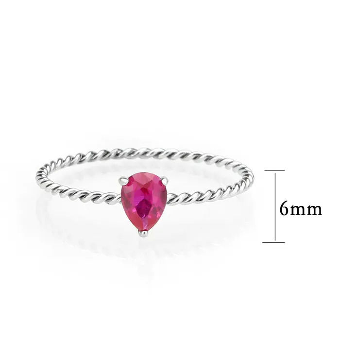 CJ3863 Wholesale Womens Stainless Steel AAA Grade CZ Ruby Minimal Ring Green Rings CJ3863 Wholesale Womens Stainless Steel AAA Grade CZ Ruby Minimal Ring Green Rings