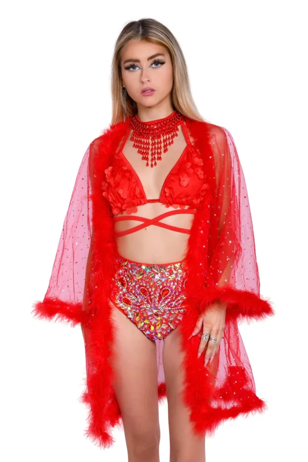 Earrings FULL OUTFIT Red Magnolia THE LUMI SHOP