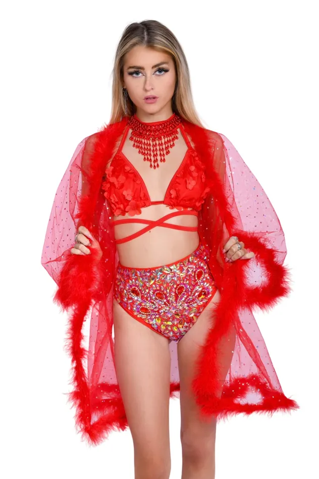 Earrings FULL OUTFIT Red Magnolia THE LUMI SHOP