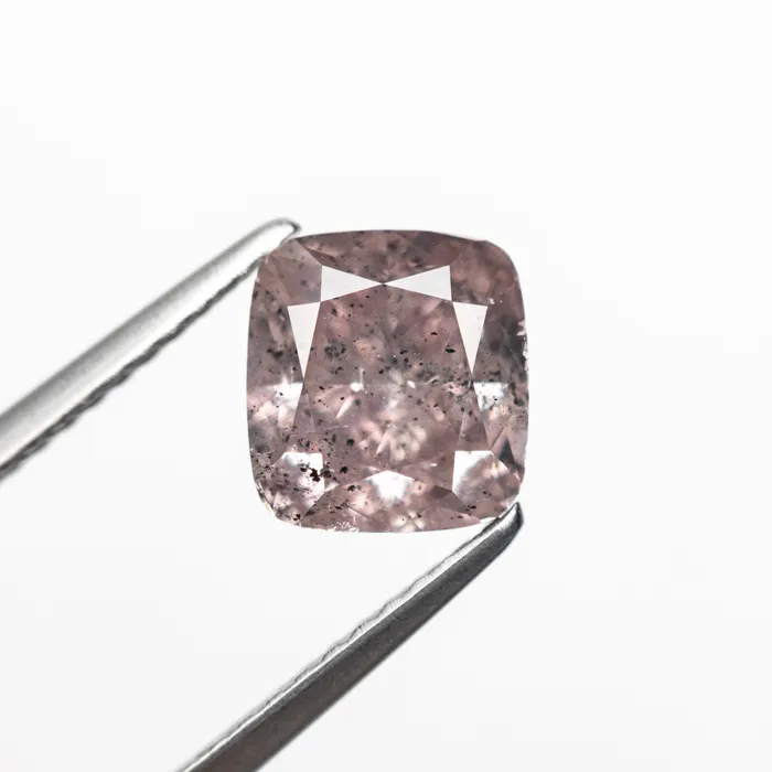 203ct 711x665x461mm GIA I2 Fancy Brownish Purplish Pink Cushion Brilliant 2391101 Misfit Diamonds Earrings