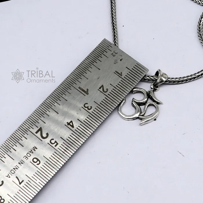925 sterling silver unique design HINDU Vaidik Mantra Aum OR OM pendant wheat chain necklace locket best gifting jewelry Nsp717 TRIBAL ORNAMENTS Necklaces 925 sterling silver unique design HINDU Vaidik Mantra Aum OR OM pendant wheat chain necklace locket best gifting jewelry Nsp717 TRIBAL ORNAMENTS Necklaces