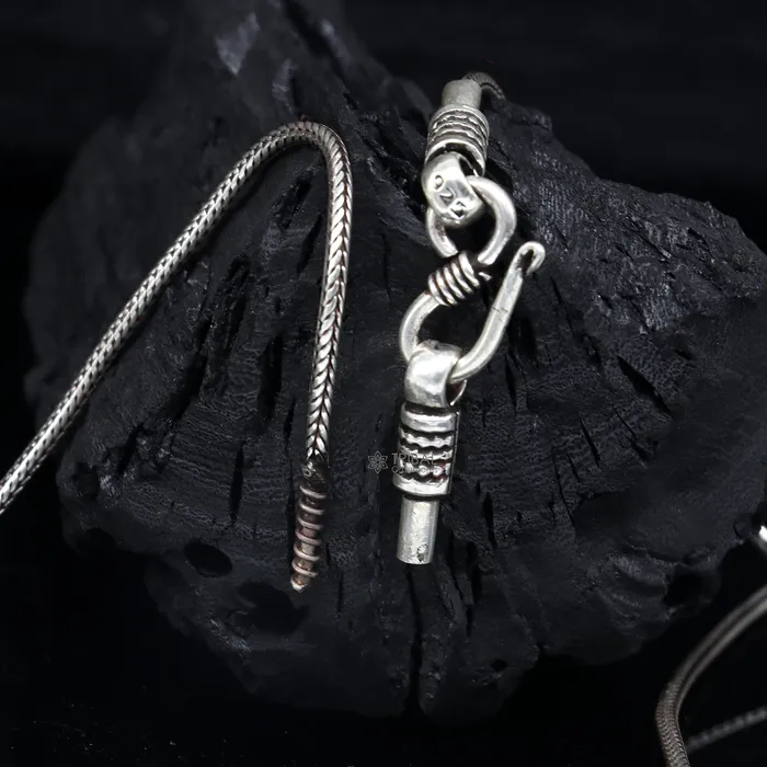 925 sterling silver unique design HINDU Vaidik Mantra Aum OR OM pendant wheat chain necklace locket best gifting jewelry Nsp717 TRIBAL ORNAMENTS Necklaces 925 sterling silver unique design HINDU Vaidik Mantra Aum OR OM pendant wheat chain necklace locket best gifting jewelry Nsp717 TRIBAL ORNAMENTS Necklaces