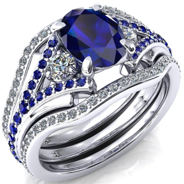 Arietis Oval Blue Sapphire Diamond Sides 34 Eternity Accent Blue Sapphire Ring Fire Brilliance Rings Arietis Oval Blue Sapphire Diamond Sides 34 Eternity Accent Blue Sapphire Ring Fire Brilliance Rings