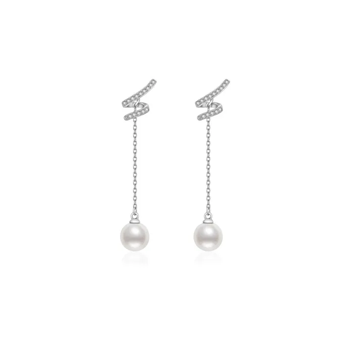 Elegant Freshwater Pearl Earrings WE00141 S Collection Pearly Lustre Earrings
