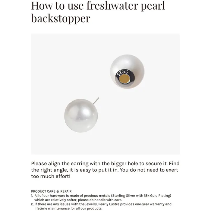 Elegant Freshwater Pearl Earrings WE00141 S Collection Pearly Lustre Earrings