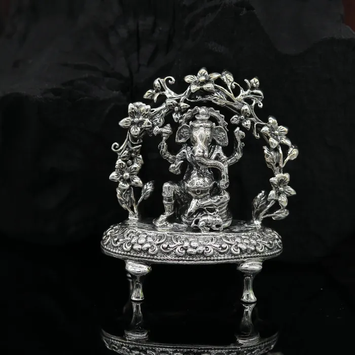 TRIBAL ORNAMENTS Rings 925 Sterling silver Lord Ganesh Idol Pooja Articles Indian Silver Idols handcrafted Lord Ganesh statue sculpture amazing gifting art su03 TRIBAL ORNAMENTS Rings 925 Sterling silver Lord Ganesh Idol Pooja Articles Indian Silver Idols handcrafted Lord Ganesh statue sculpture amazing gifting art su03