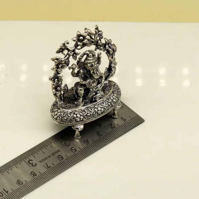 TRIBAL ORNAMENTS Rings 925 Sterling silver Lord Ganesh Idol Pooja Articles Indian Silver Idols handcrafted Lord Ganesh statue sculpture amazing gifting art su03