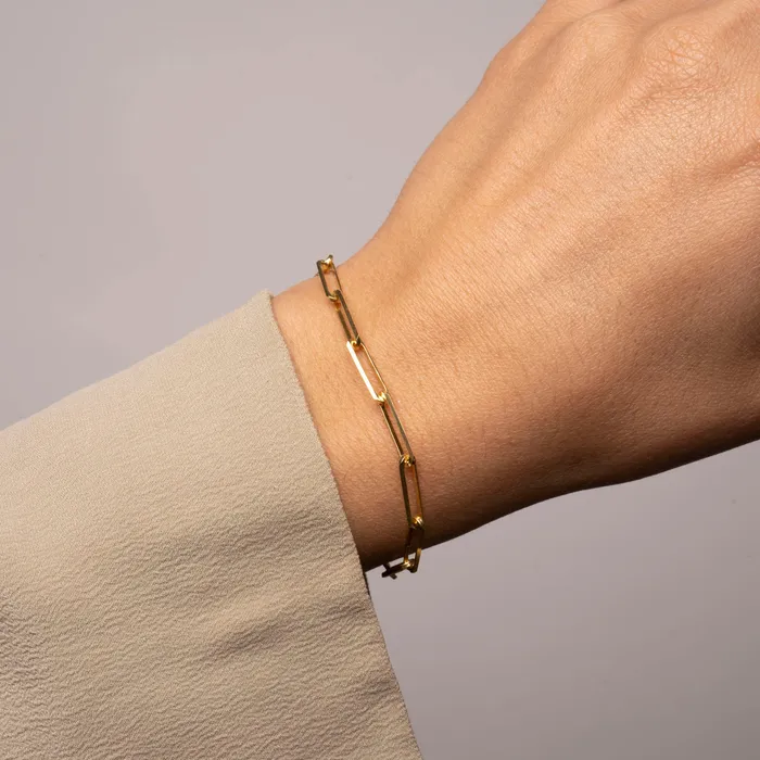 Bracelets 14k Gold Large Rectangle Bracelet RG