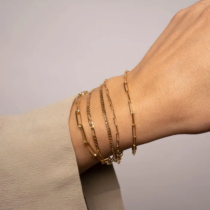 Bracelets 14k Gold Large Rectangle Bracelet RG