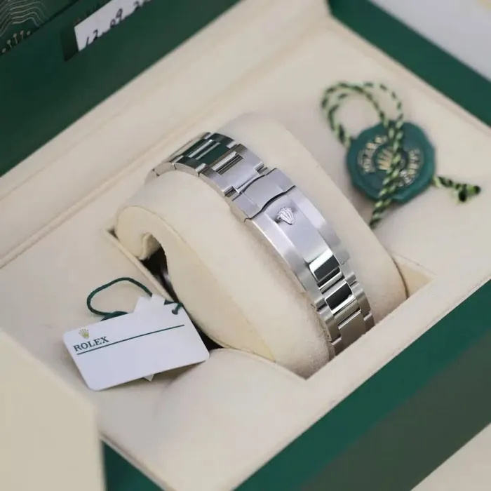 Bracelets Rolex Datejust 41mm Ref 126300 White Mother of Pearl Diamond Dial Diamond Bezel Stainless Steel Oyster Bracelet Mens Watch Rolex