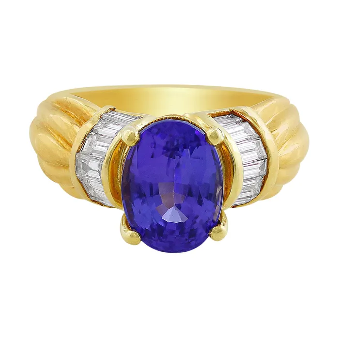 CJ Charles Jewelers Rings 3ct Tanzanite Diamond Ring