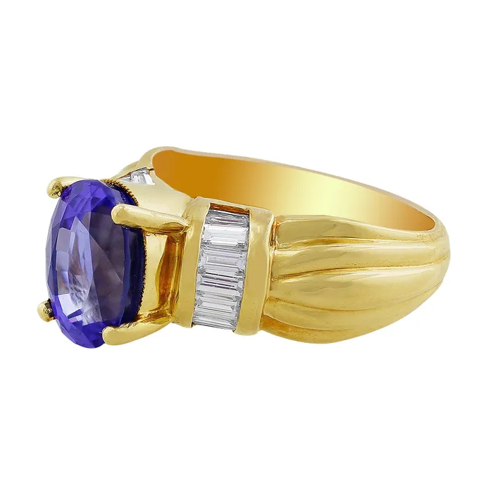 CJ Charles Jewelers Rings 3ct Tanzanite Diamond Ring