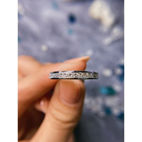 Diamond Source NYC Rings 14k White Gold Eternity Band with 070ct TDW BA3250