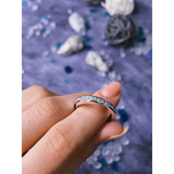 Diamond Source NYC Rings 14k White Gold Eternity Band with 070ct TDW BA3250