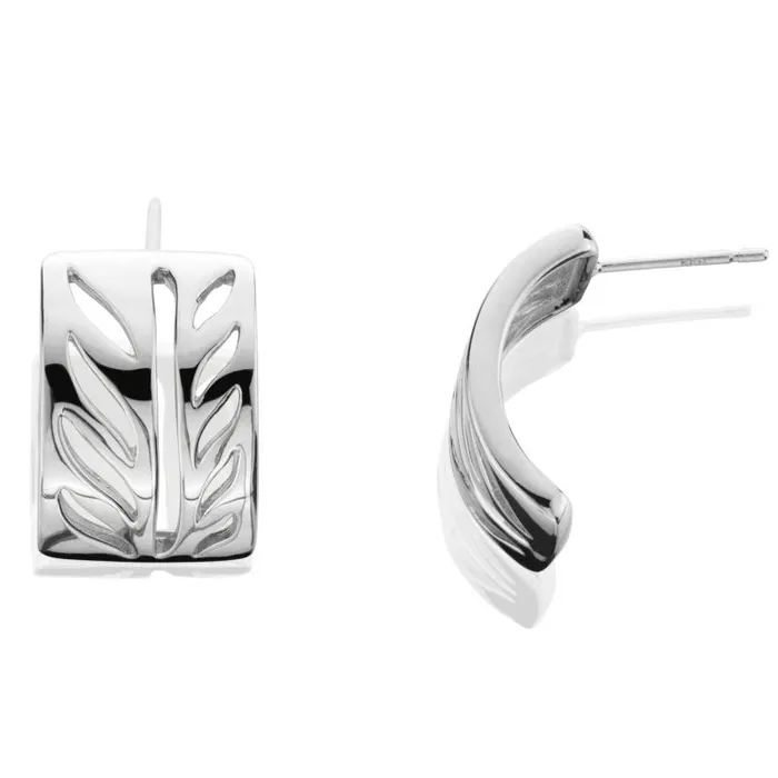 Earrings Grainger McKoy Grainger McKoy Sterling Silver Hand Cut Earrings