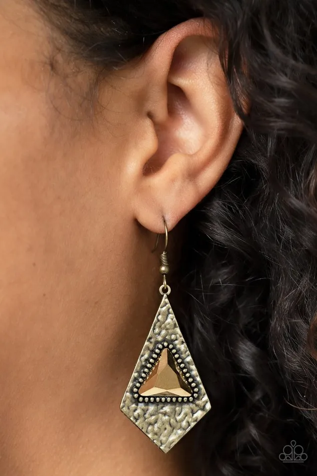 Earrings Paparazzi Earring Cosmic Destination Brass Paparazzi Jewelry