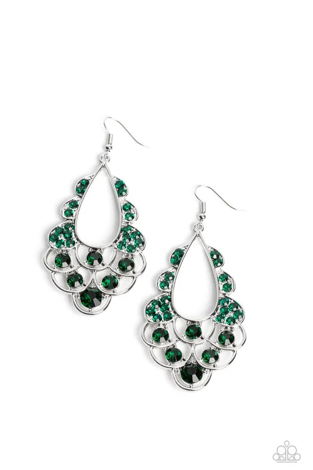 Earrings Paparazzi Earring Majestic Masquerade Green Paparazzi Jewelry Earrings Paparazzi Earring Majestic Masquerade Green Paparazzi Jewelry