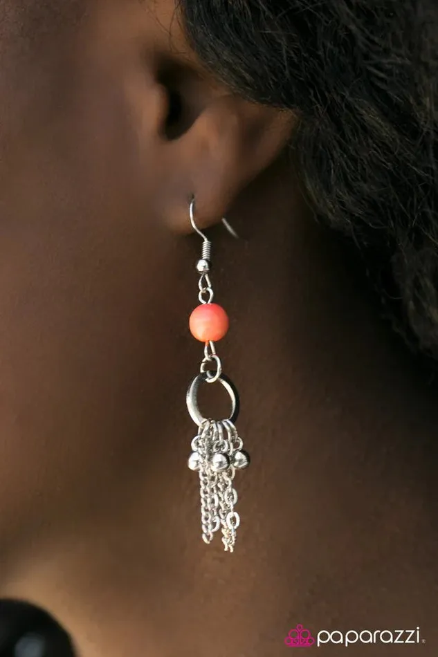 Earrings Paparazzi Jewelry Paparazzi Earring Swift and SHORE Orange