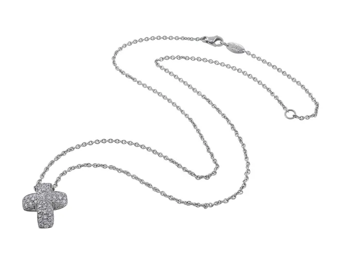 Necklaces Estate White Gold Pave Diamond Cross Pendant CJ Charles Jewelers Necklaces Estate White Gold Pave Diamond Cross Pendant CJ Charles Jewelers
