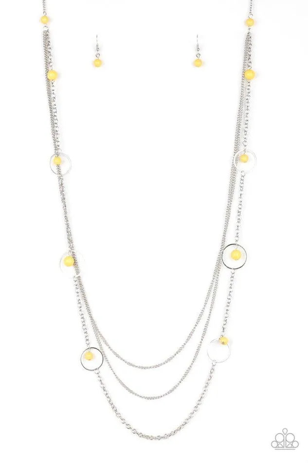 Necklaces Paparazzi Jewelry Paparazzi Necklace Collectively Carefree Yellow