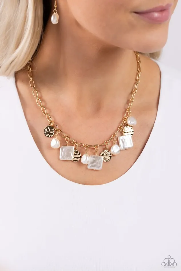 Necklaces Paparazzi Jewelry Paparazzi Necklace Sophisticated Squared Gold