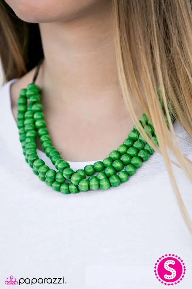 Necklaces Paparazzi Jewelry Paparazzi Necklace Summer Mai Tai Green