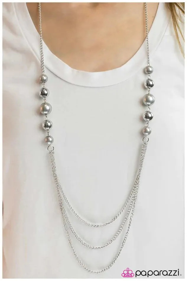 Necklaces Paparazzi Jewelry Paparazzi Necklace The Outer Limits Silver