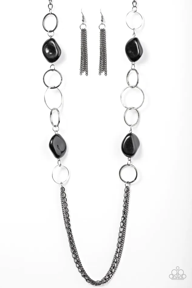 Necklaces Paparazzi Necklace Rock The House Black Paparazzi Jewelry
