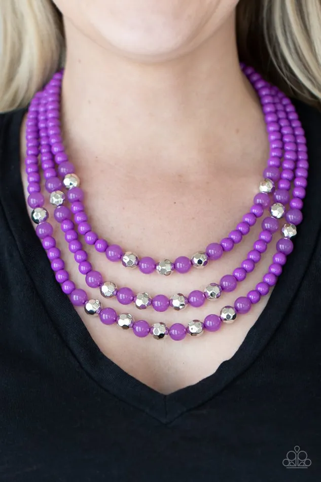 Necklaces Paparazzi Necklace STAYCATION All I Ever Wanted Purple Paparazzi Jewelry