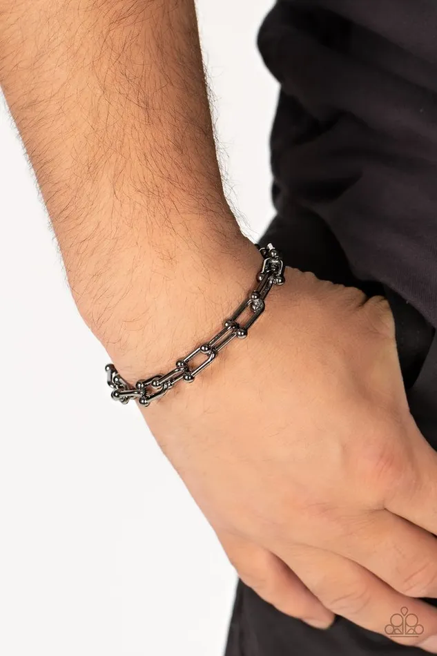 Paparazzi Bracelet Grunge City Black Paparazzi Jewelry Bracelets