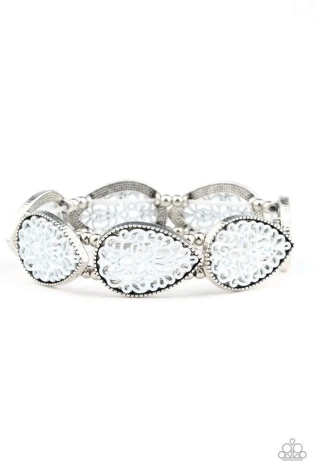 Paparazzi Bracelet Heirloom Hunter White Paparazzi Jewelry Bracelets
