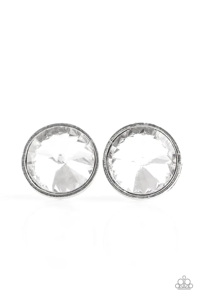 Paparazzi Earring I Want To Be A Millionaire White Paparazzi Jewelry Earrings