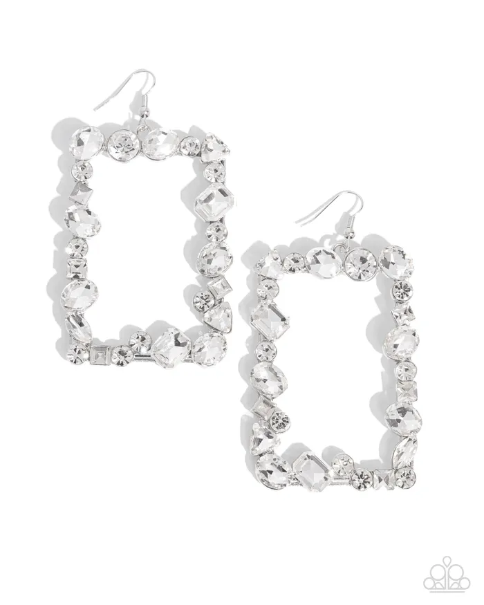 Paparazzi Earring Wishful Wardrobe White Paparazzi Jewelry Earrings Paparazzi Earring Wishful Wardrobe White Paparazzi Jewelry Earrings