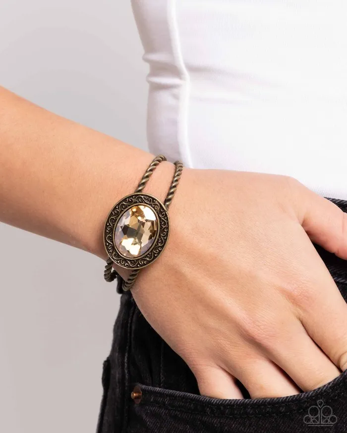 Paparazzi Jewelry Bracelets Paparazzi Bracelet Braided Balance Brass