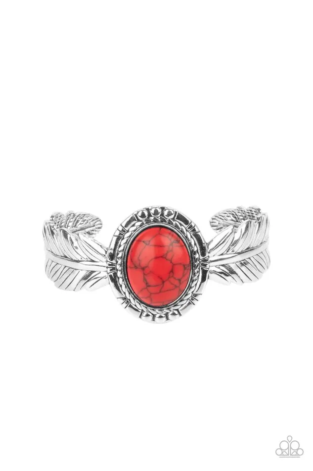 Paparazzi Jewelry Bracelets Paparazzi Bracelet Western Wings Red Paparazzi Jewelry Bracelets Paparazzi Bracelet Western Wings Red