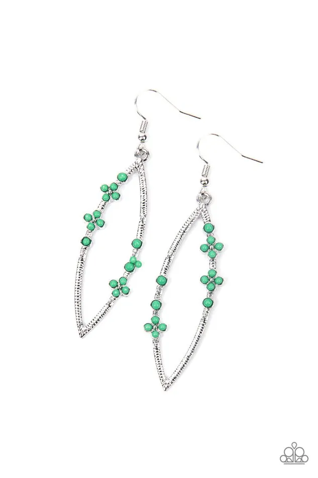 Paparazzi Jewelry Earrings Paparazzi Earring Flowery Finesse Green Paparazzi Jewelry Earrings Paparazzi Earring Flowery Finesse Green