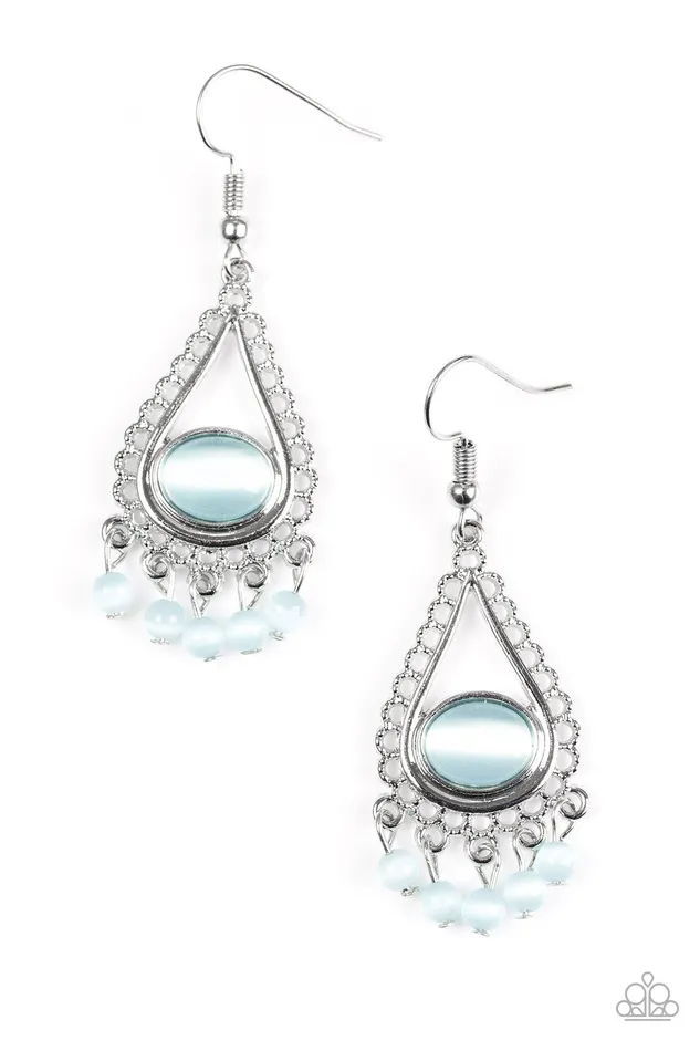 Paparazzi Jewelry Earrings Paparazzi Earring Give Me The GLOWdown Blue