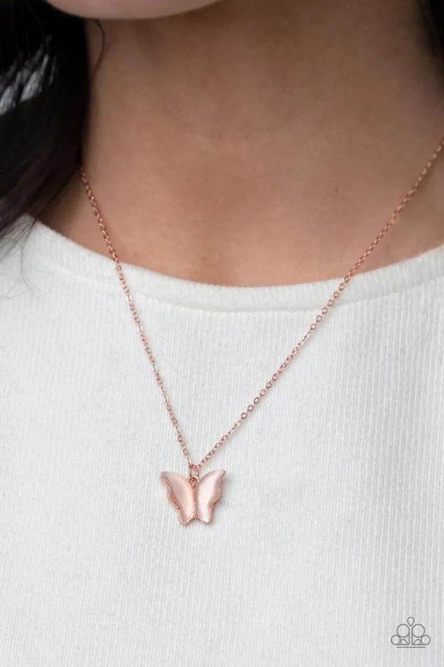Paparazzi Jewelry Necklaces Paparazzi Necklace Butterfly Prairies Copper