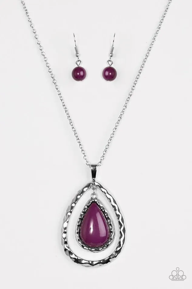Paparazzi Jewelry Necklaces Paparazzi Necklace Stormy Sahara Purple