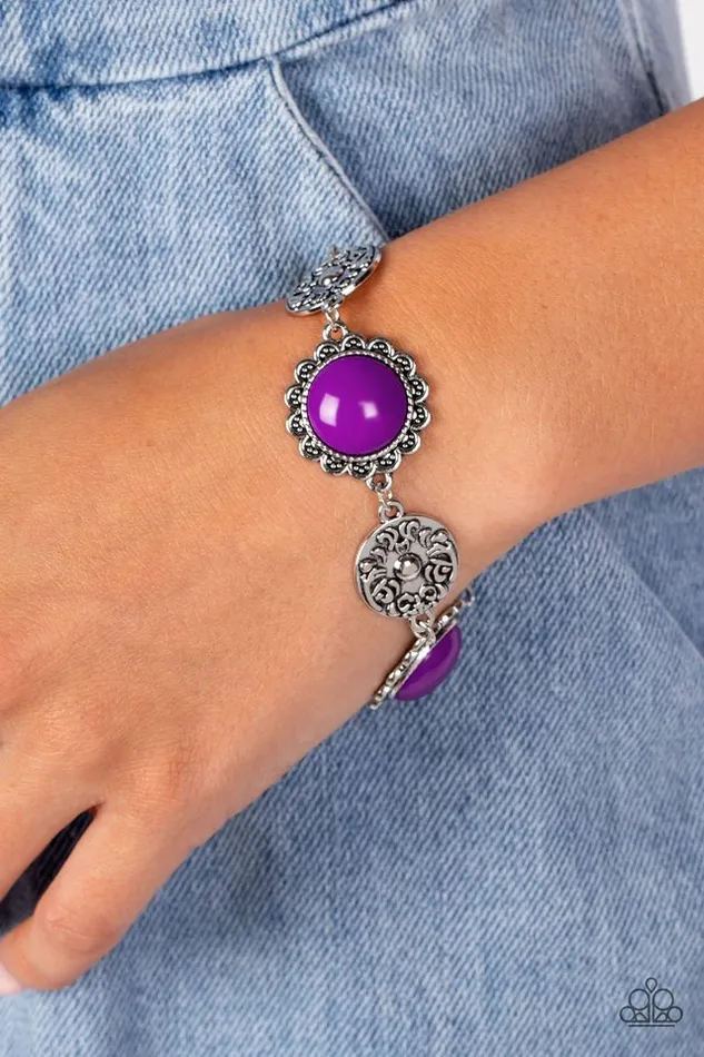 Paparazzi Jewelry Paparazzi Bracelet Positively Poppy Purple Bracelets