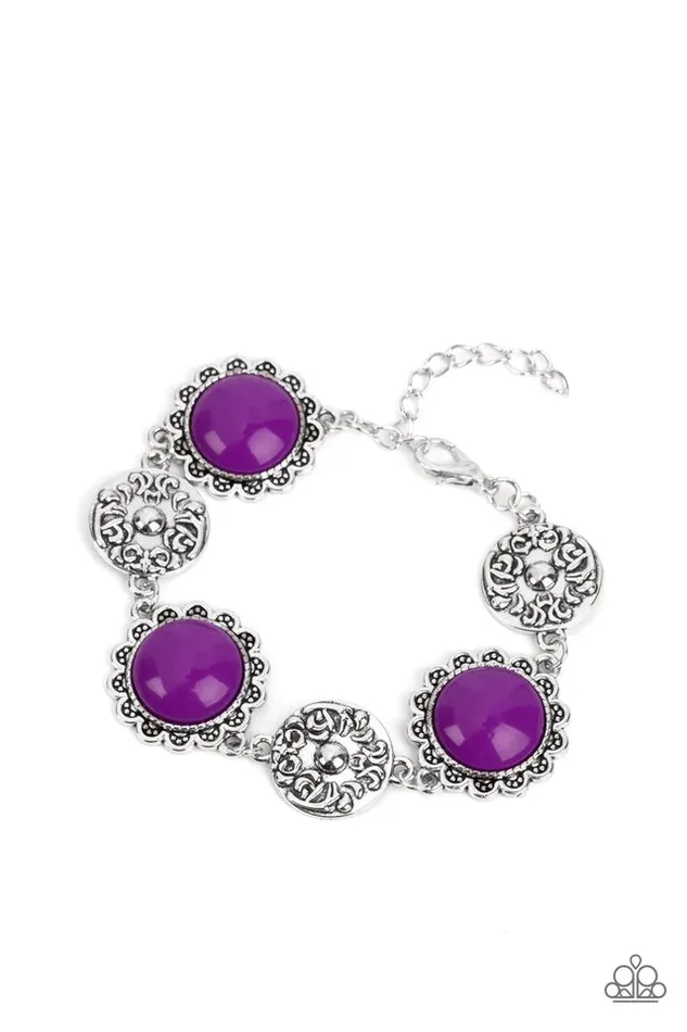 Paparazzi Jewelry Paparazzi Bracelet Positively Poppy Purple Bracelets