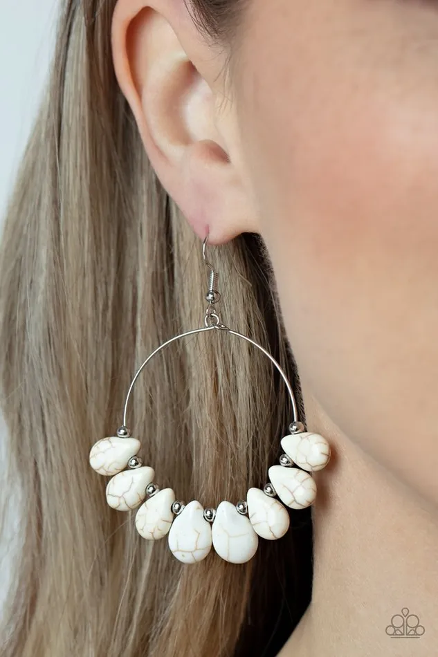 Paparazzi Jewelry Paparazzi Earring Canyon Quarry White Earrings